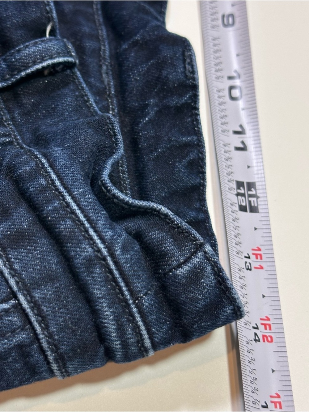 Anthropologie Pilcro Skirt Women’s Size 14 The Arden Double-Waist Midi Dark Wash - Picture 4 of 16
